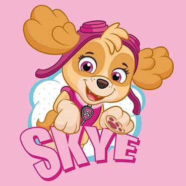 Detský uterák do škôlky- labková patrola Skye - svetlo ružový