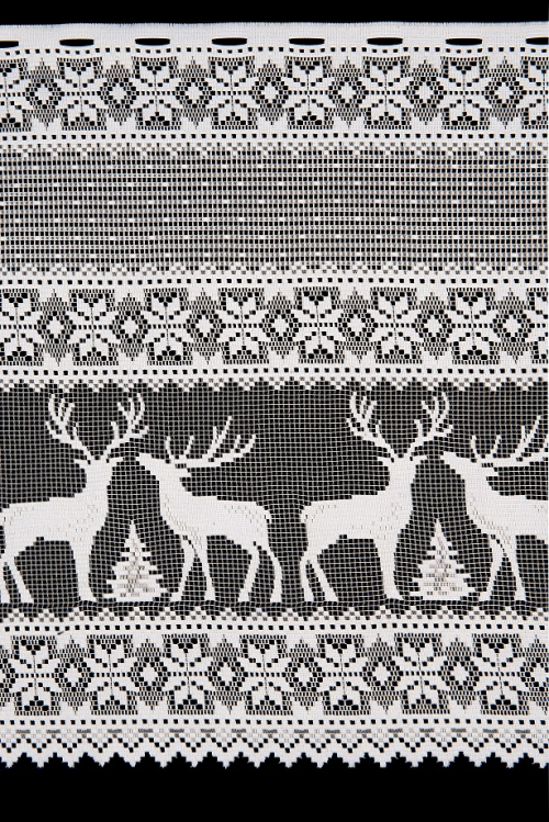 Metrážová vianočná záclona - Jeleň