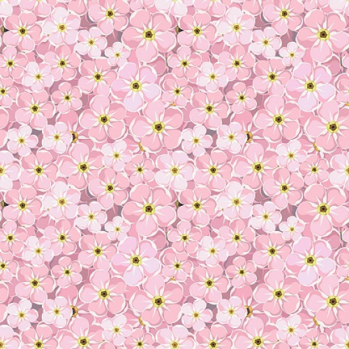 Obrus vzorovaný - Nataša růžové kvety