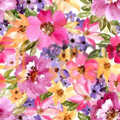 Obrus vzorovaný - Kim - ružové kvety