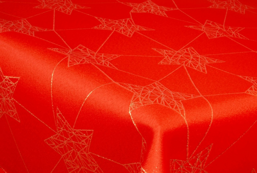 Vianočný teflónový obrus ELEGANT - Oton červený
