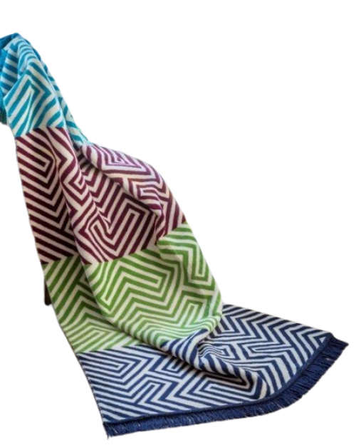 Bavlnená deka s geometrickým vzorom - Nela