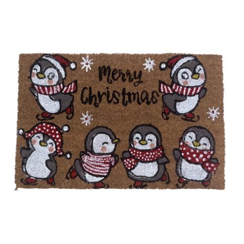 Vianočná rohožka - Tučniaky