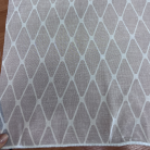 Hotová biela záclona s geometrickým vzorom - rovná - Dora