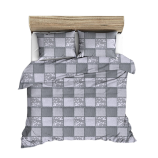 Obliečka bavlnená - sivý patchwork - Bibalo
