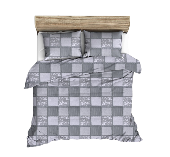 Obliečka bavlnená - sivý patchwork - Bibalo