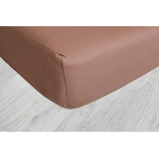 Plachta jersey s elastanom - oriešková 