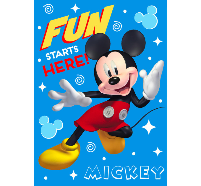  Detská fleecová deka - Mickey Mouse na modrom - 06