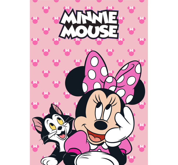 Detská fleecová deka - myška Minnie s čiernou mačičkou - 009