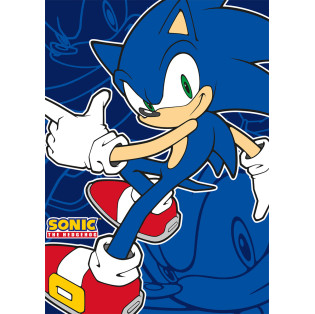  Detská fleecová deka - Ježko Sonic na modrom - 807