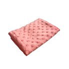 Minky detská deka so srdiečkami - koralová