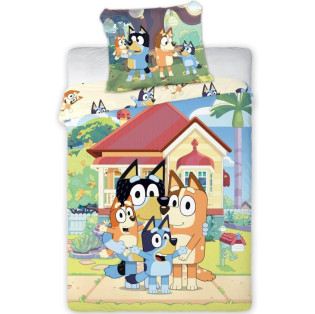 Detské obliečky do postieľky -  Bluey a jej rodina